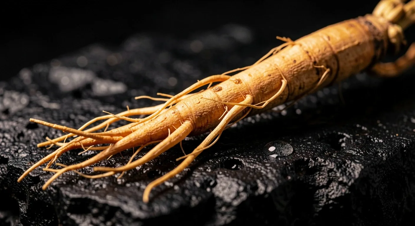Macro photography of natural botanical root ingredient