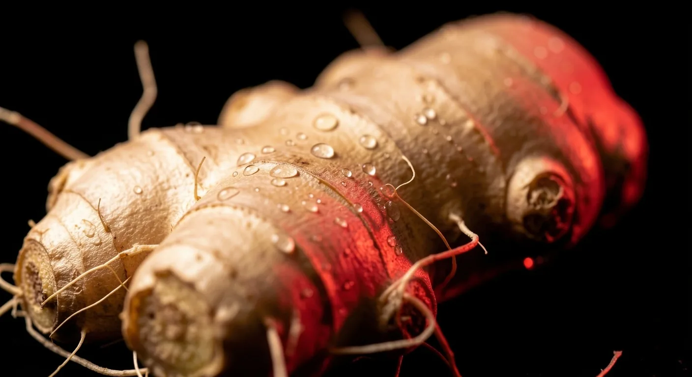 Macro photography of ginger root